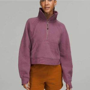 Lululemon Scuba Oversized Funnel Neck Half-Zip Vintage Plum XS/S